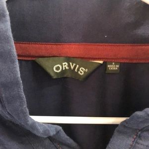 Navy and red pullover